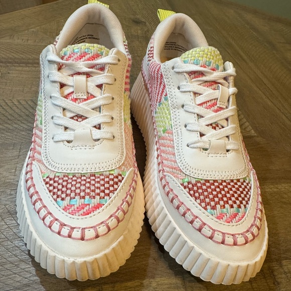 Dolce Vita Colorful Woven Women’s Platform Sneakers - Picture 10 of 12